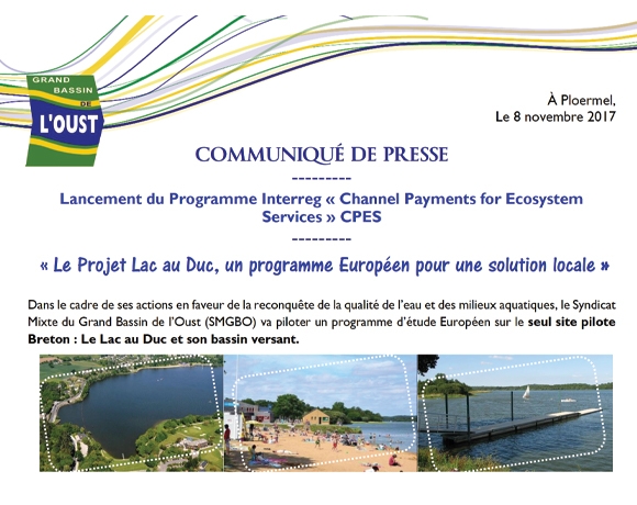 November 2017, 8th : Launch of Interreg Programme on Lac au Duc